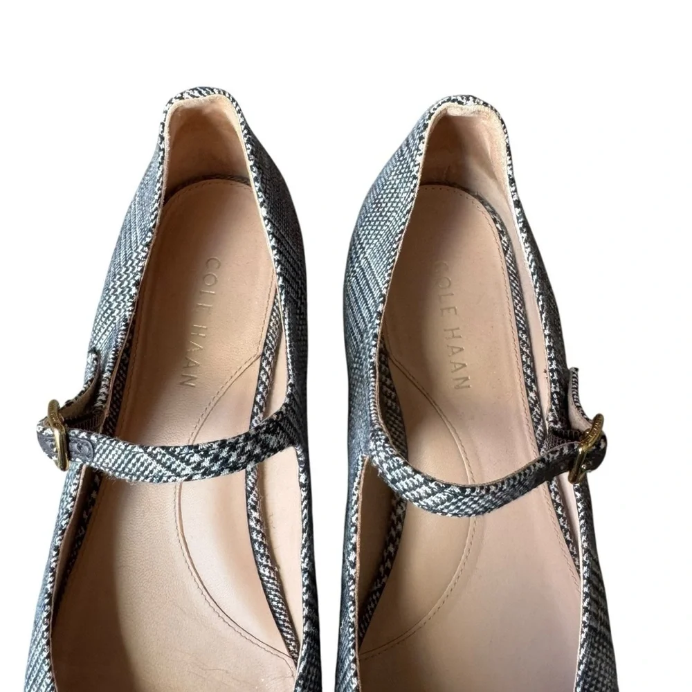 Cole Haan - Bridge Mary Jane Ballet Flats Gray Plaid Sz 8
